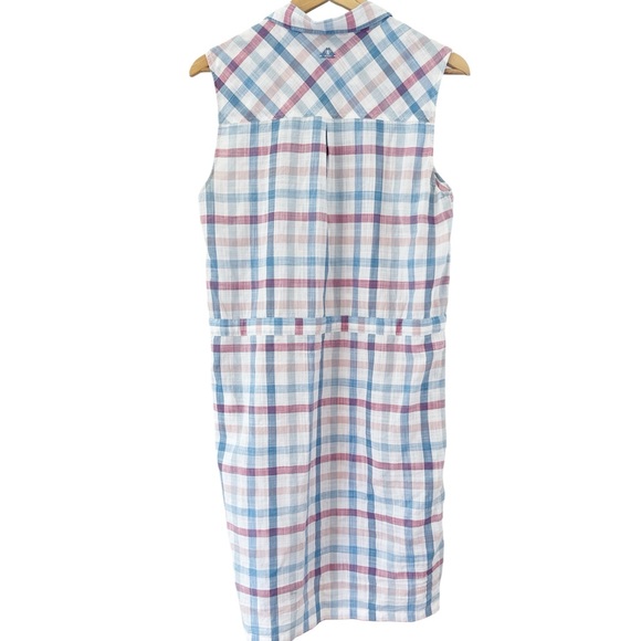Barbour Coastal Collection Harbourside Dress Size 4 Skyline Blue Check size 6 - Picture 8 of 8